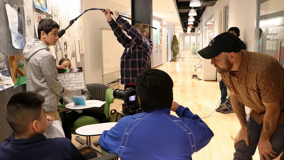kids filming